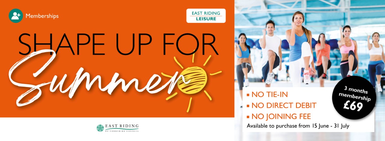 east riding leisure shape up for summer, join the gym